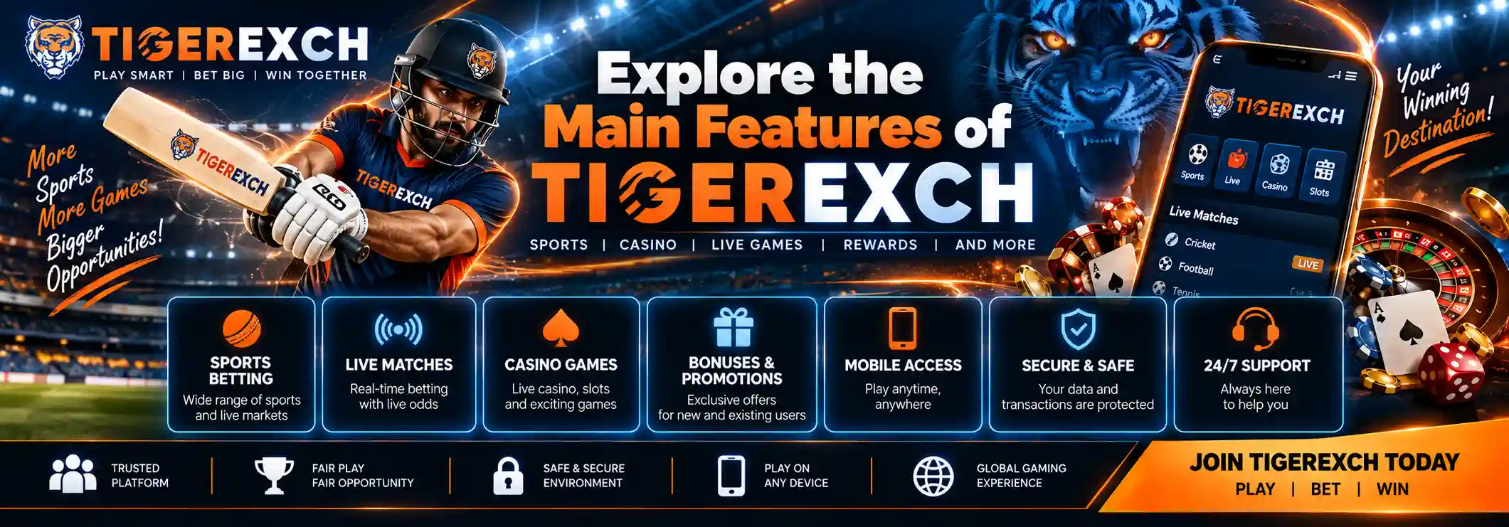 Main Features of Tiger365