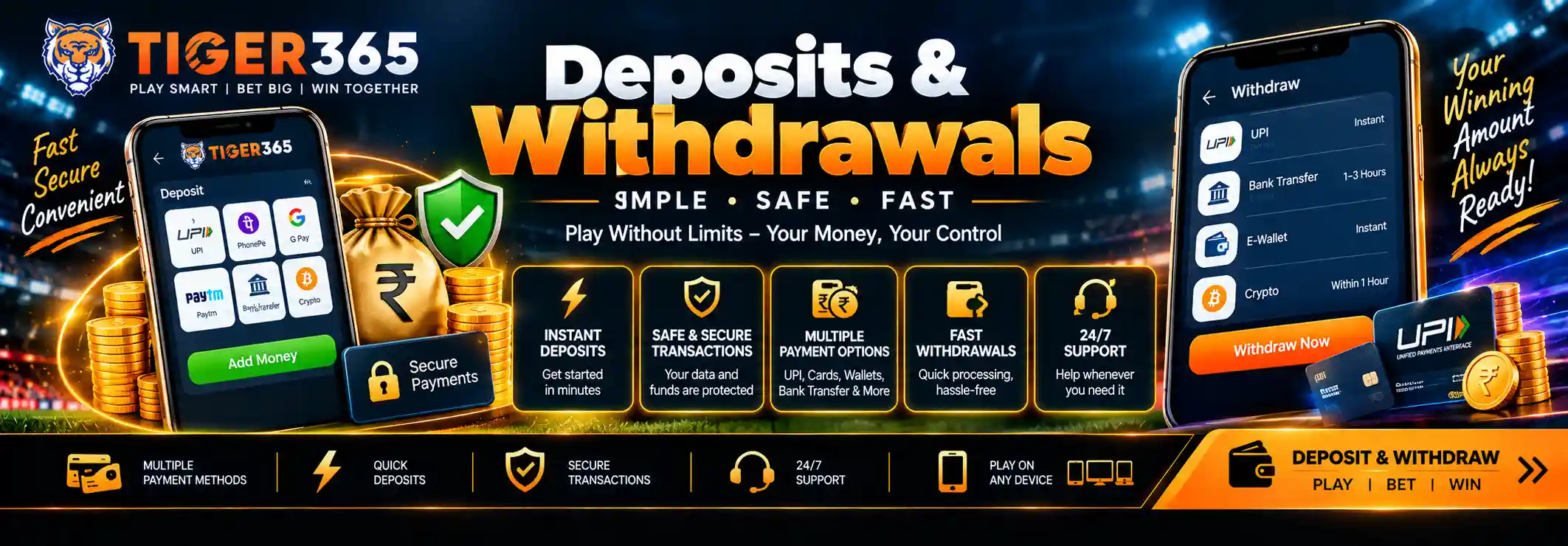 Deposits & Withdrawals
