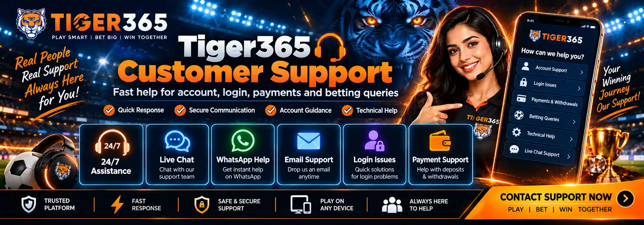Tiger365 Customer Support